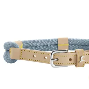 Zertifiziert HUNTER Halsband Malia 65/L taubenblau/natur